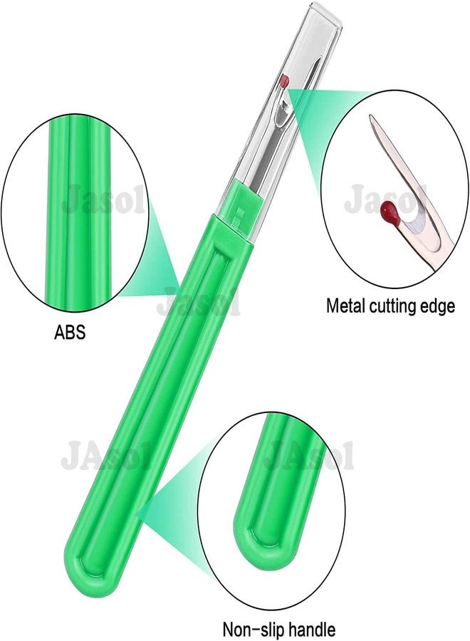 Jasol Seam Ripper and Thread Remover Kit, 2 Big and 2 Small Sewing Stitch Thread Unpicker and 1 Sewing Trimming Scissor Nipper Tool for Thread Remove - Multicolor - Image 5